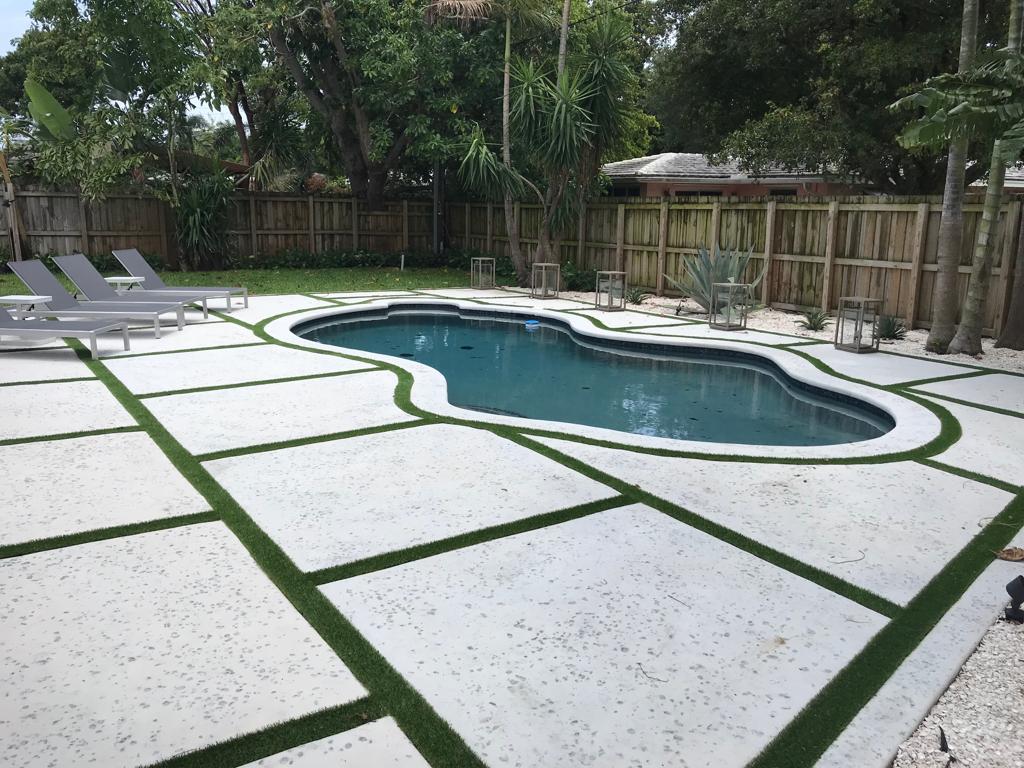 Pool remodel with new deck