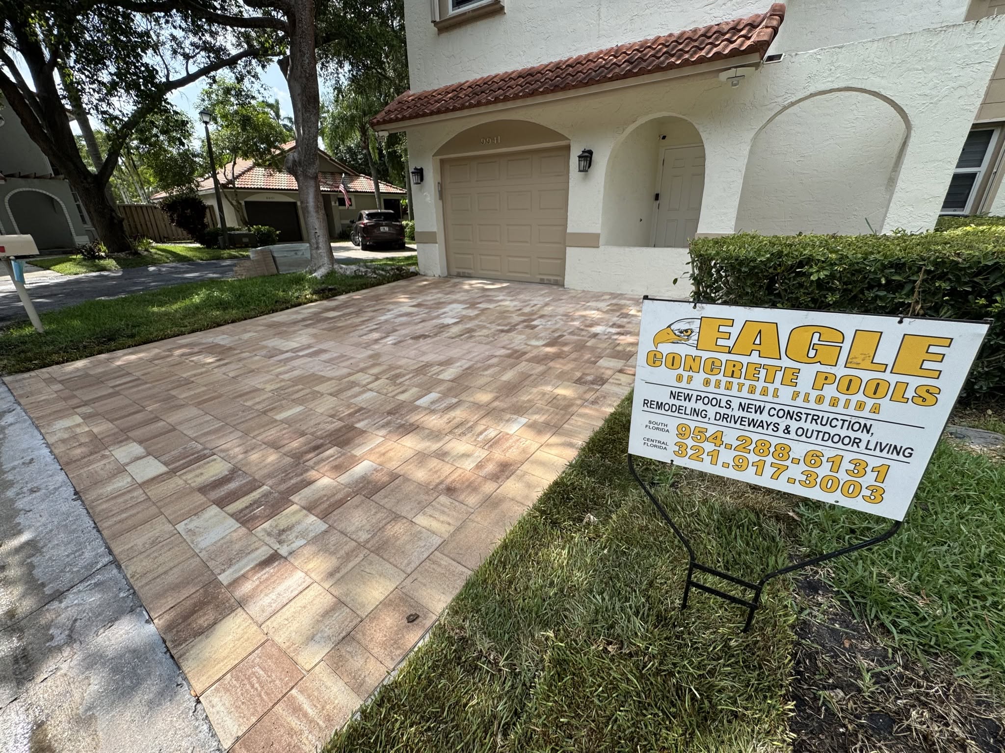 Eagle Concrete driveway project in South Florida